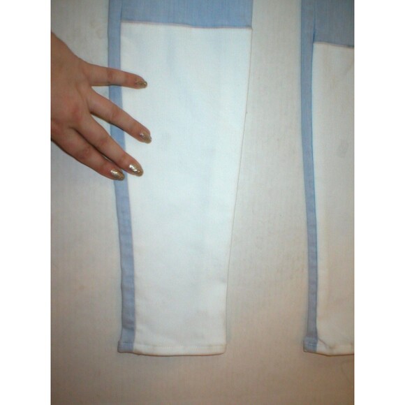 New $325 Designer J Brand Jeans Womens 28 Stepped Back Light Blue White Catalina - Picture 4 of 7